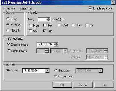   Database Maintenance Plan Wizard