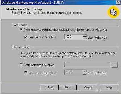   Database Maintenance Plan Wizard