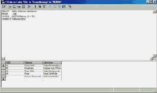   WHERE    SQL Pane