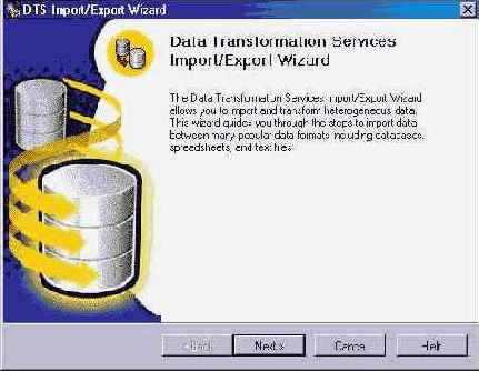    DTS Import Wizard