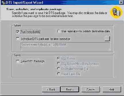    DTS Import Wizard