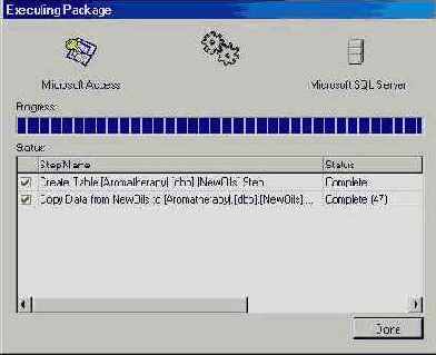    DTS Import Wizard