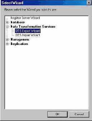    DTS Export Wizard