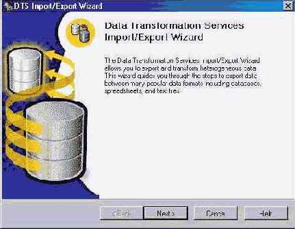    DTS Export Wizard