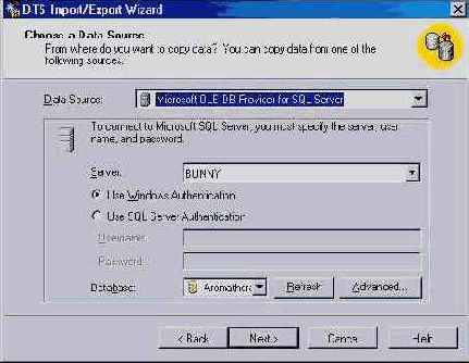    DTS Export Wizard