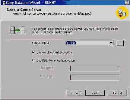   Copy Database Wizard