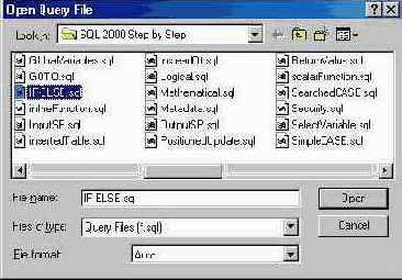 IF...ELSE