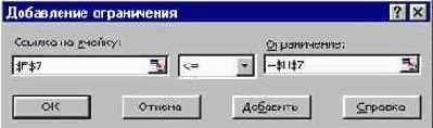 Решение оптимизационных задач средствами EXCEL